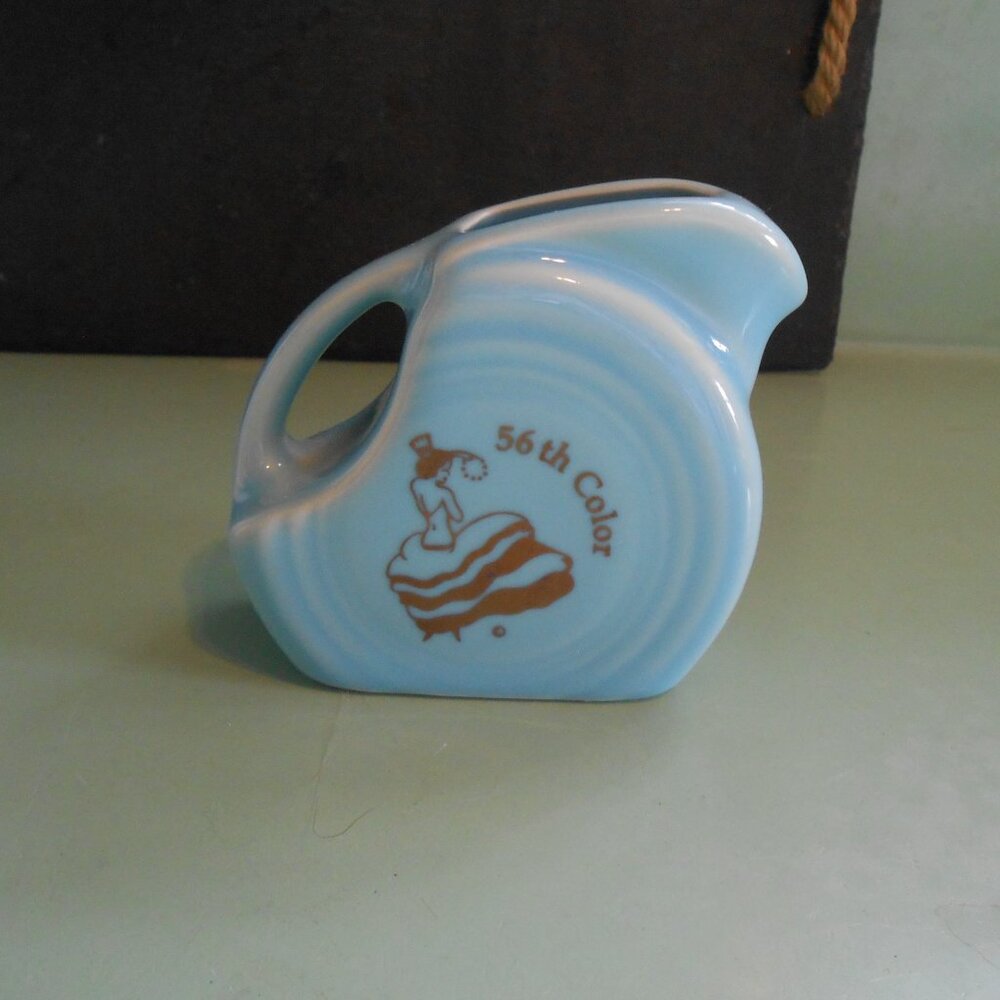 Fiesta Mini Disk Pitcher 4 3/4 oz Sky NWT Dillards 2024 56th Color Dancing Lady - Picture 2 of 4